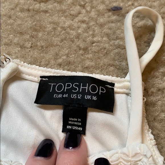 Lace white Topshop mini dress - Picture 4 of 6